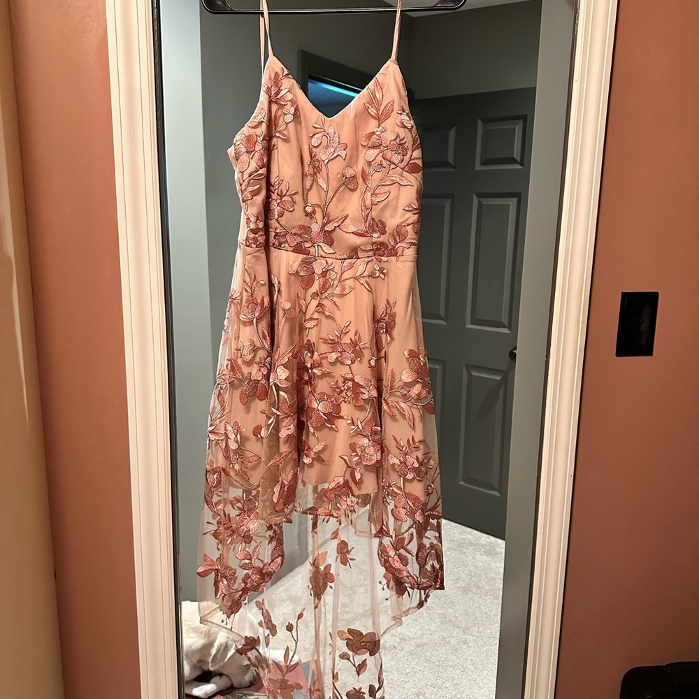 Elegant Floral Embroidered Dress